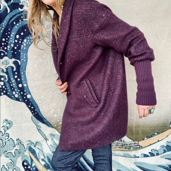 United Colors Of Benetton Jackets & Blazers - Benneton purple tweed coat L